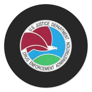Drug Enforcement Administration DEA US Justice Pat Classic Round Sticker