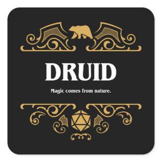 Druid Class Tabletop RPG Gaming Square Sticker