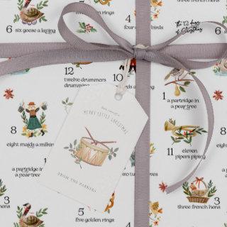 Drummers Drumming | 12 Day of Christmas Holiday Gift Tags
