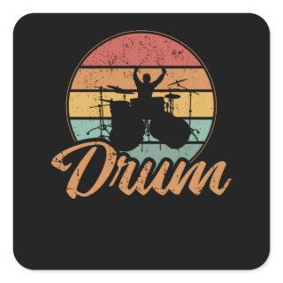 Drums | Drumming Lover Drummer Gift Square Sticker