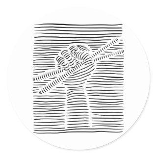 Drums Drumsticks Drummer Classic Round Sticker