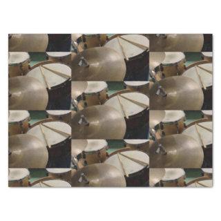 Drumset cymbals and sticks tissue paper