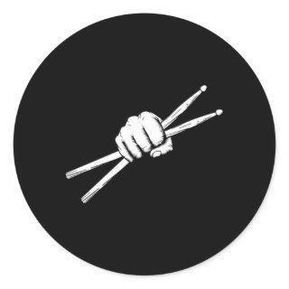 Drumsticks Drummer Drumset Drums Classic Round Sticker