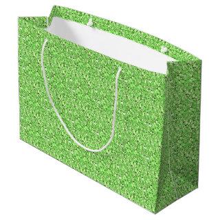 Druzy crystal - peridot green large gift bag