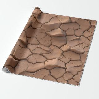 Dry desert cracks sand pattern