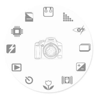 DSLR Feature Classic Round Sticker