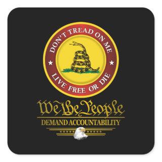 DTOM -Demand Accountability Square Sticker