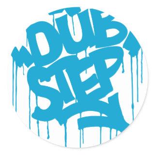 Dubstep FatCap Sky Blue Classic Round Sticker