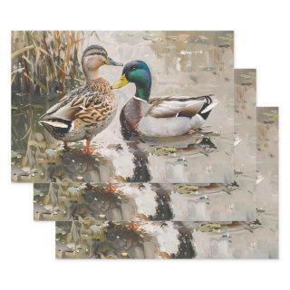 Duck and Mallard Wildlife Painting Decoupage  Sheets