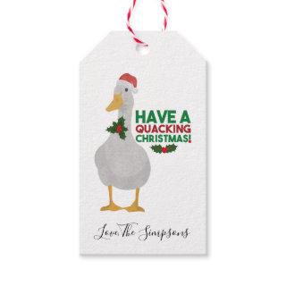 Duck Christmas Pun: Have a Quacking Christma Gift Tags