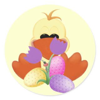 Duck, Tulips, and Eggs Tshirts and Gifts Classic Round Sticker