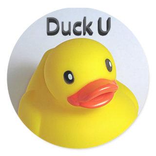 Duck U Classic Round Sticker