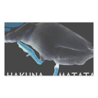 Duck with I Woke Up Like This & Hakuna Matata Text Rectangular Sticker