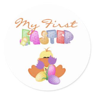 Ducky First Easter Tshirts and Gifts Classic Round Sticker