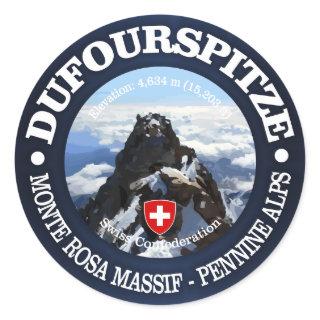 Dufourspitze Classic Round Sticker