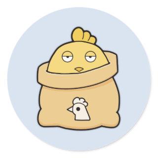 Dull Chick, Full Bag Classic Round Sticker