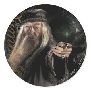 Dumbledore Script Logo Classic Round Sticker