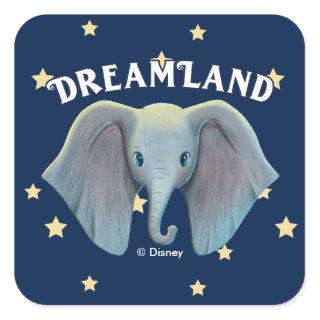 Dumbo | Cute Large Ears Painted Art Square Sticker