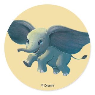 Dumbo | Flying Dumbo Painted Art Classic Round Sticker