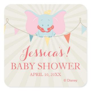 Dumbo | Girl Baby Shower Square Sticker