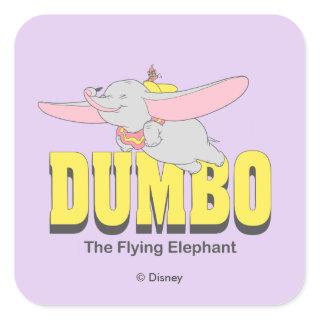 Dumbo the Flying Elephant Square Sticker
