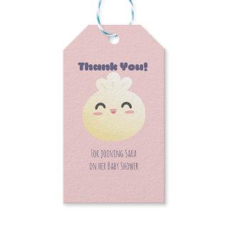 Dumpling Baby Shower Girl Thank You   Gift Tags