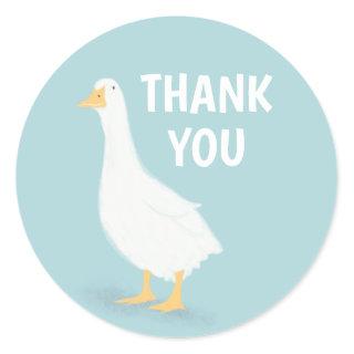 Dune the Duck Thank you Sticker Baby shower Favor