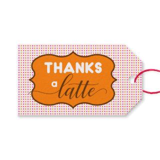 Dunkin Donuts Themed Thanks a Latte Gift Tags
