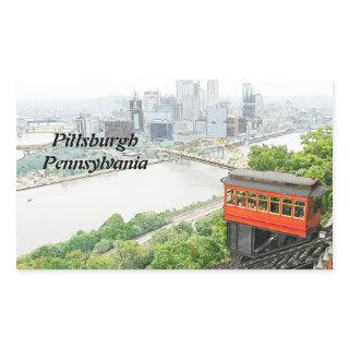 Duquesne Incline in Pittsburgh Pennsylvania Rectangular Sticker