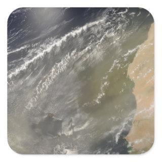 Dust storm off West Africa 2 Square Sticker