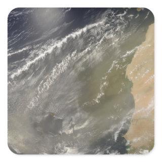 Dust storm off West Africa 2 Square Sticker