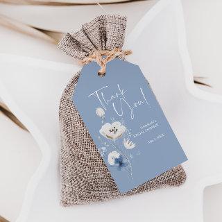 Dusty Blue Bridal Shower Thank You Gift Tags