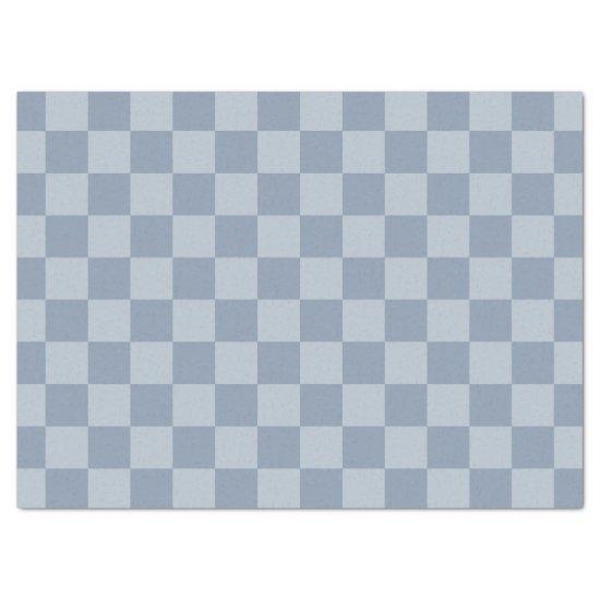 Dusty Blue Checkerboard Tissue Paper