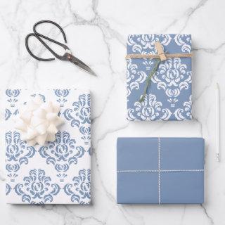 Dusty Blue Floral Vintage Seamless Damask Pattern  Sheets