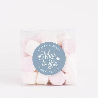 Dusty Blue | Mint to Be Personalized Wedding Favor Classic Round Sticker