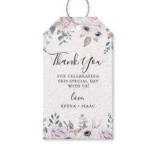 Dusty Garden Floral Wedding Thank you Gift Tags