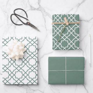 Dusty Green Arabesque Pattern Gift