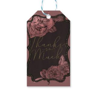 Dusty Pink Vintage Rose Gold Elegant Glam Wedding Gift Tags