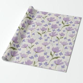 Dusty Purple and Cream Pretty Floral Pattern