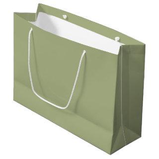 Dusty Sage Green Solid Color Large Gift Bag