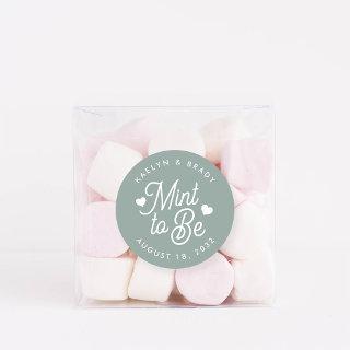 Dusty Sage | Mint to Be Personalized Wedding Favor Classic Round Sticker
