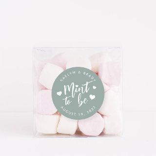 Dusty Sage | Mint to Be Personalized Wedding Favor Classic Round Sticker