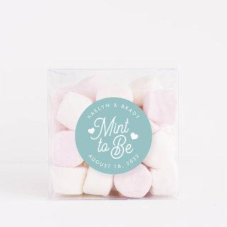 Dusty Teal | Mint to Be Personalized Wedding Favor Classic Round Sticker