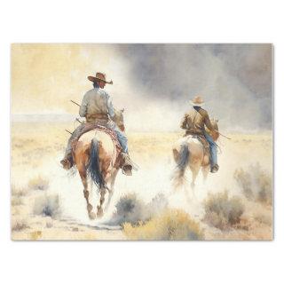 Dusty Western Watercolor “Prairie Storm”    Tissue Paper