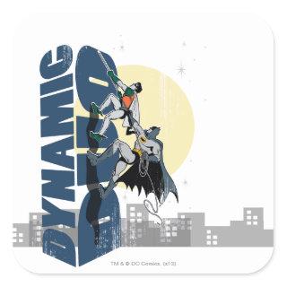 Dynamic Duo Graphic Square Sticker