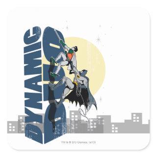 Dynamic Duo Graphic Square Sticker