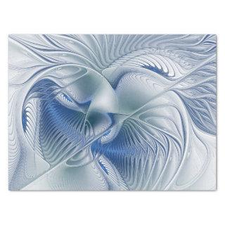 Dynamic Fantasy Abstract Blue Tones Fractal Art Tissue Paper