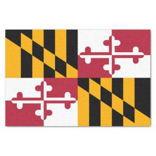 Dynamic Maryland State Flag Graphic on a Tissue Paper
