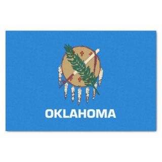 Dynamic Oklahoma State Flag Graphic on a Tissue Paper