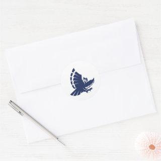 Dynamic Rice University Owl Mascot Classic Round Sticker